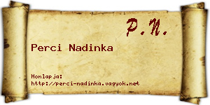 Perci Nadinka névjegykártya